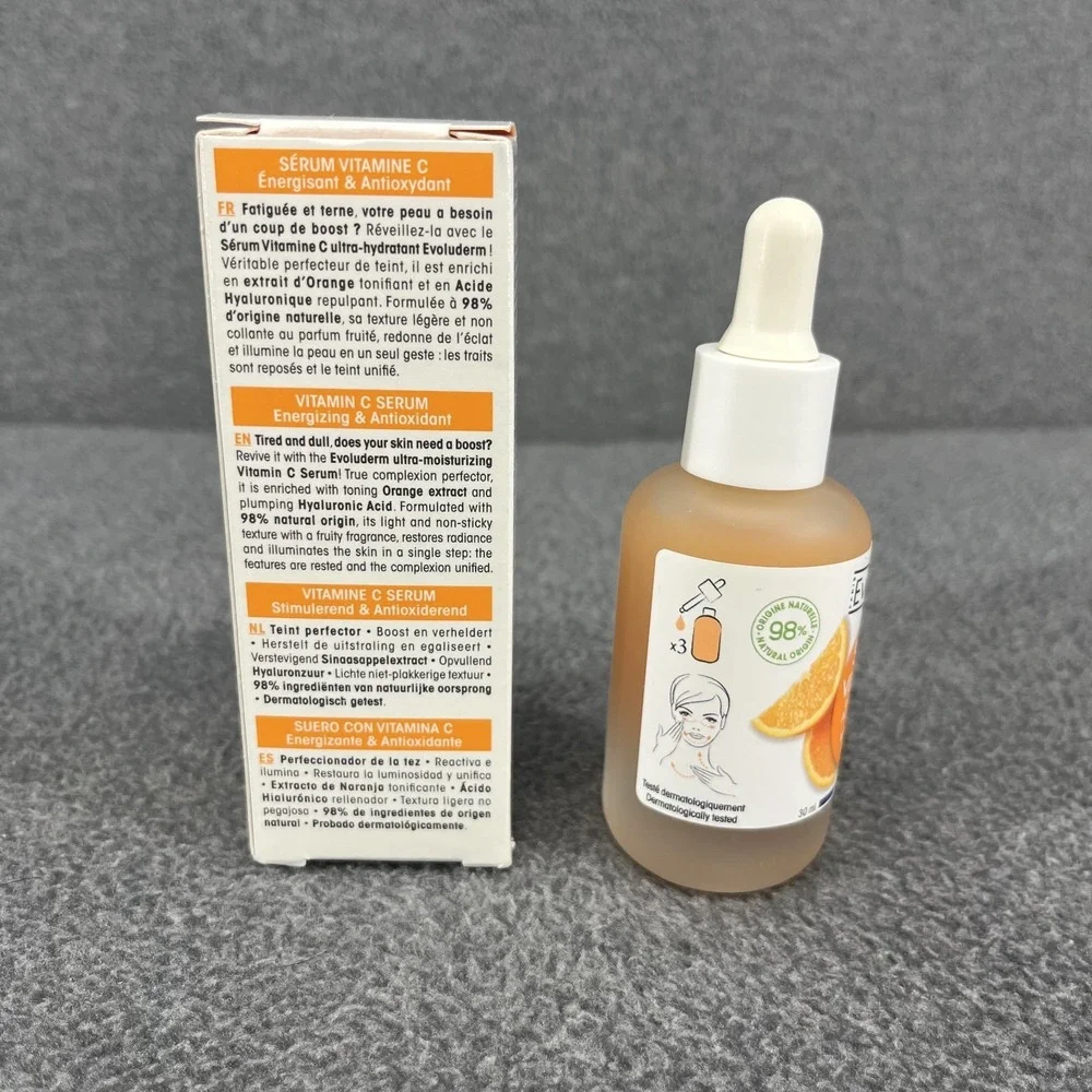Evoluderm Vitamin C Serum Energizing‎ & Antioxidant orange extract 1.05 oz